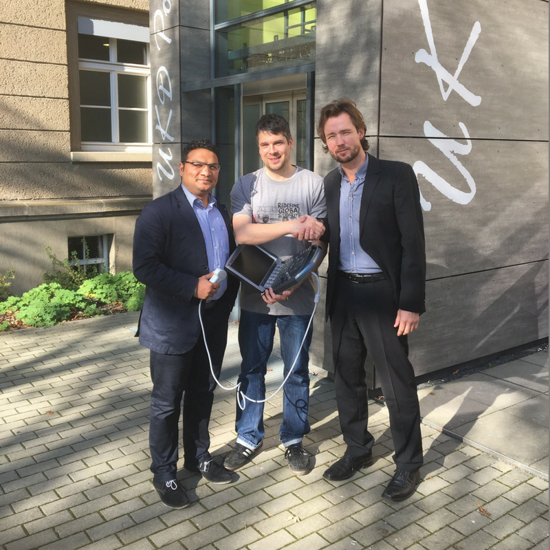 Dr. Henryk Pich, an anaesthetist and emergency clinician at the University of Dresden and a CADUS volunteer received the M-Turbo during an official hand over done by our Sales Rep René Goebel and CAS Fateh Mohammed.