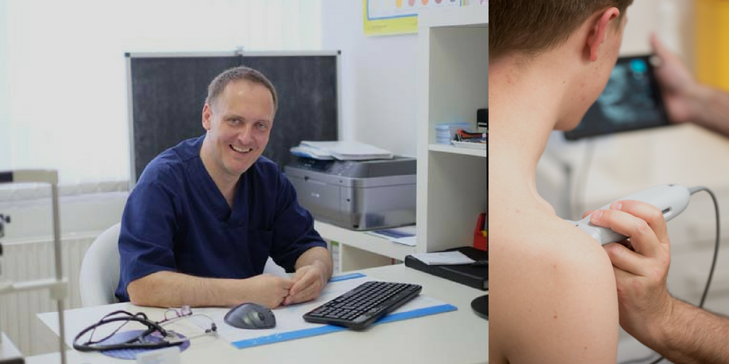 Doctor from Europe using the Sonosite iViz